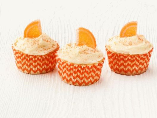 Снимка на оранжеви тарталети с глазура