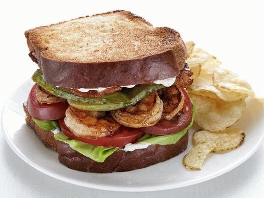Фото BLT сандвич със скариди