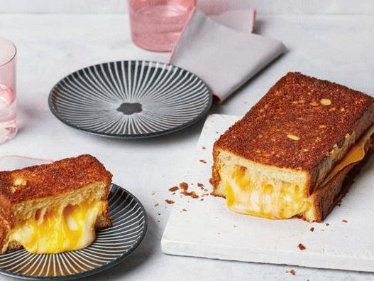 Фото гигантски сандвич с горещо сирене за голяма компания
