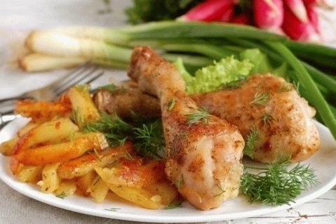 Пиле и картофи във фурната - рецепта