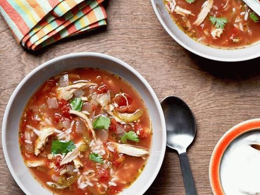Супа от ориз и пиле от снимки от Мексика