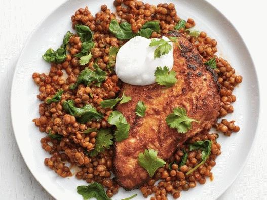 Фото натурални пуешки котлети от тандури с леща