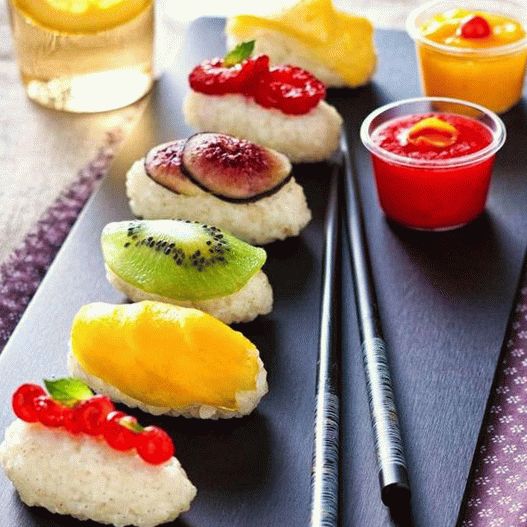 Фото необичайни плодови суши