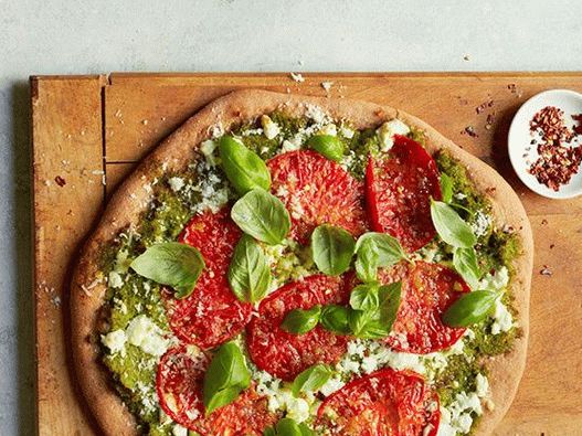 Фото пица с песто от броколи