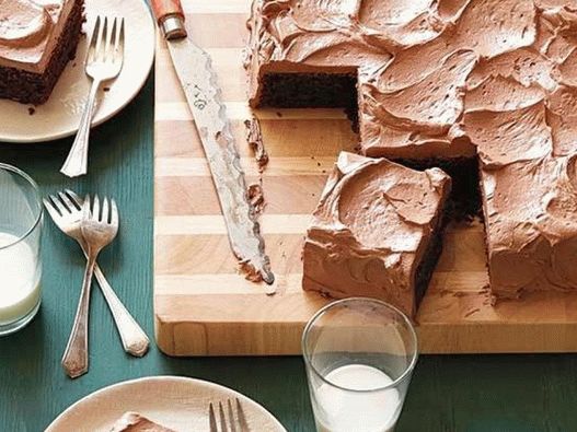 The photo на ястието - шоколадова торта