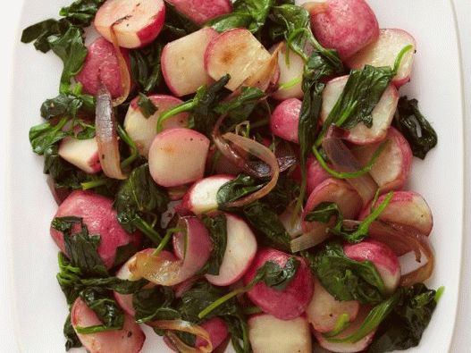 Фото репичка задушена със спанак