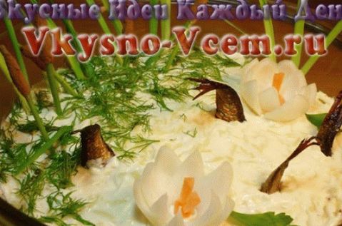 Рибена салата в езерото