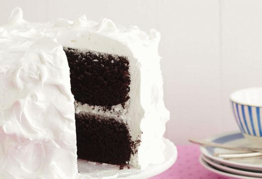 Фото шоколадова торта с зефир