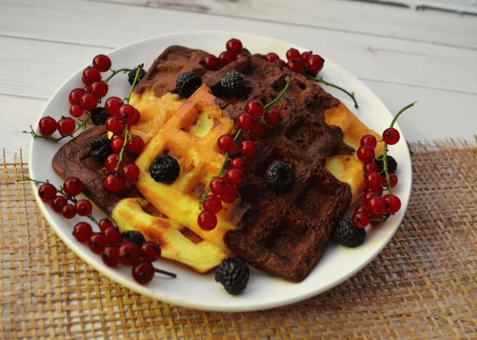 Шоколадови ванилови вафли