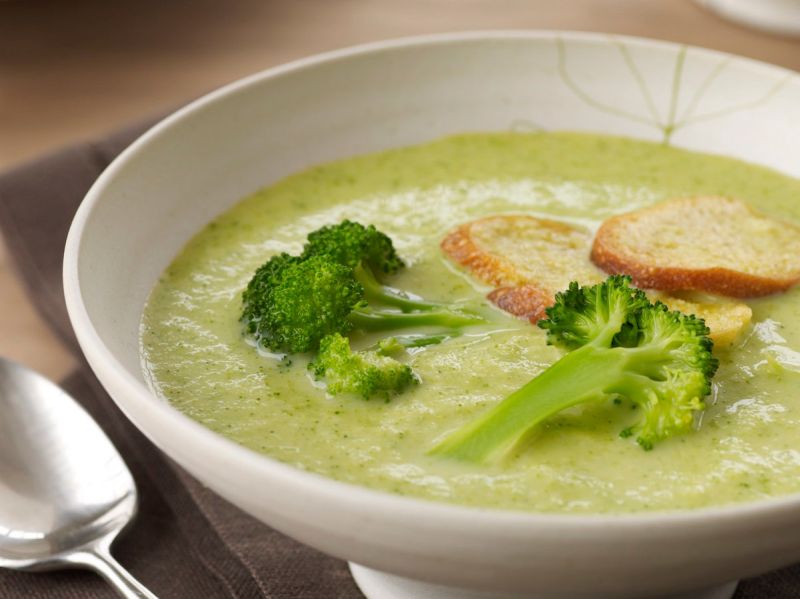 Пюре от супа от броколи