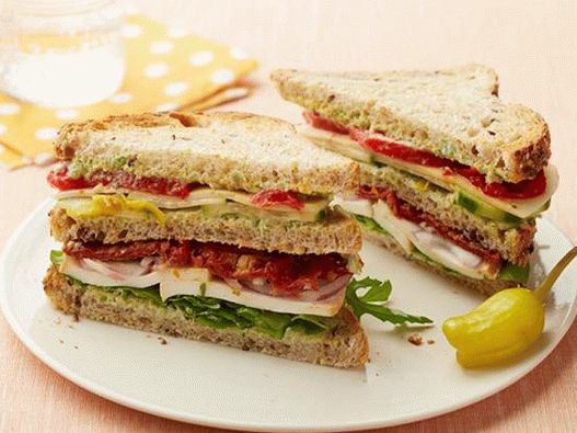 Фото вегетариански клуб сандвич