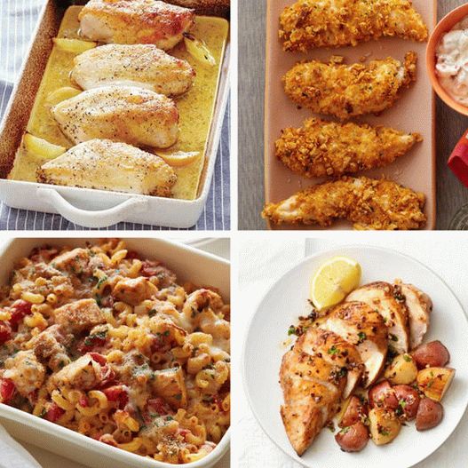 Снимка здравословни ястия с печено пилешко