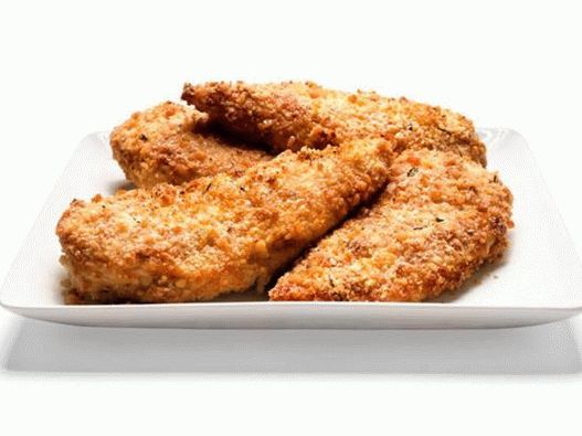 Печени пилешки гърди в сирене паниране