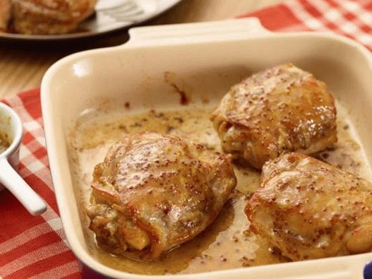 Пилешки бедра във фурната с горчица и кленова кора